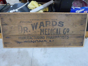 lot 108 image: Dr. Wards Medical Co. Wooden Sign