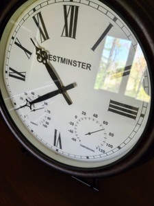 lot 11 image: Bronze Wall Clock