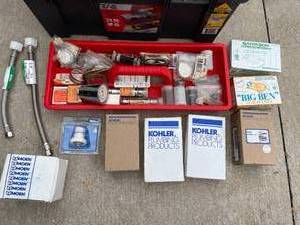 lot 136 image: ZAG 20 Inch Tool Box With Plumbing Accessories