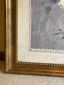 lot 184 image: Spring Blossoms Welby Framed Art With Ornate Gold Frame