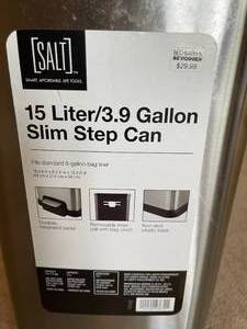 lot 194 image: SALT 3.9 Gallon Step Top Waste Basket