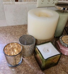 lot 44 image: Variety of Candles And Holders