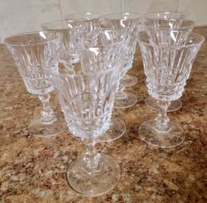 lot 78 image: Vintage CutPressed Glass Set and Pitcher