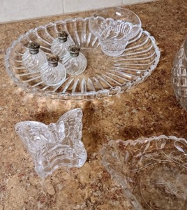 lot 79 image: Variety of Vintage CutPressed Glassware