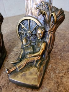 lot 93 image: Brass Bookends