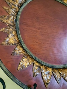 lot 221 image: Decorative Painted Wood Plate