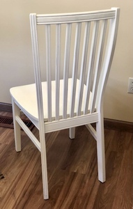 lot 51 image: White Painted Wood Desk Chair