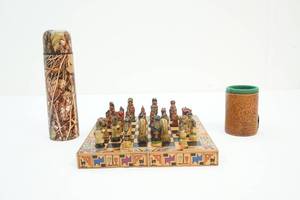 Dice access, jug, chess set
