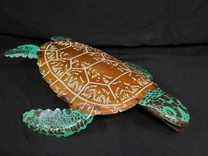 New Large Recycled Metal Garden Art Turtle