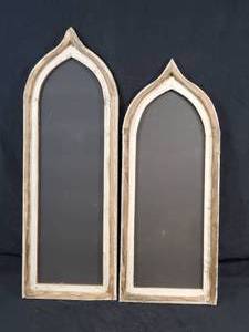 Set of 2 New Recycled Wood Chalkboards