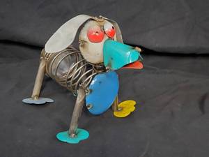 New Recycled Metal Garden Art Spring Dog