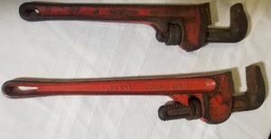 lot 72 image: Set of Vintage Rigid Plumbers Crescent Wrenches