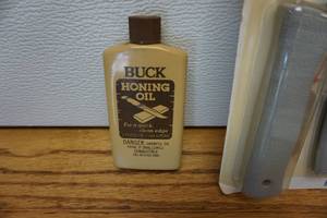 lot 88 image: Gerber Silverator 6 Filet Knife With Plastic Case With Bottle of Buck Honing Oil