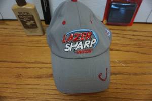 lot 91 image: Eagles Claw Razor Sharp Baseball Cap With Allen 4 Color Camo Make Up Kit, Filet Knife With Buck Honing Oil