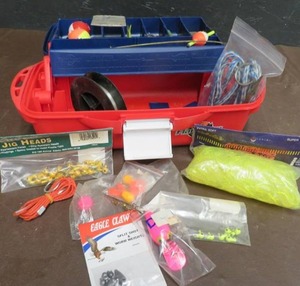 lot 16 image: EAGLE CLAW FLAMBEAU OUTDOORS TACKLE BOX WITH NEW TACKLE