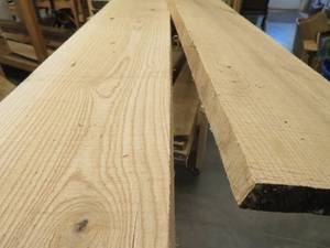 lot 70 image: 2 ROUGH CUT MAPLE PLANKS.