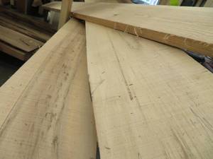 lot 71 image: 3 ROUGH SAWN MAPLE PLANKS.