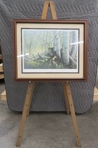 lot 90 image: LARGE WOODEN EASEL