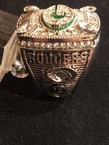 lot 58 image: Green Bay Packers Aaron Rodgers 2010 Championship Replica Ring
