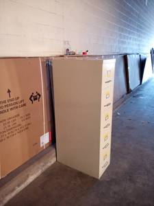 lot 9 image: 60 x 26.75 x 15 - 5 drawer steel file cabinet