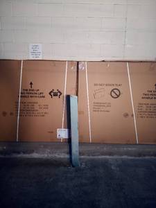 lot 29 image: 42 inch easy bolt down Steel Protectors.   Heavy Duty with reflector