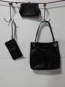COACH Leather Purse With 2-Leather Wristlets