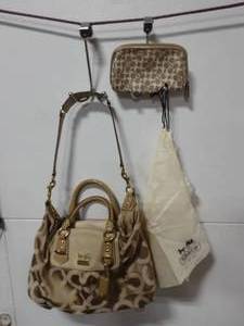 COACH Signature Handbag With Make Up Bag & Dust Bag