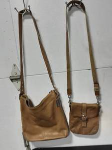 2-COACH Leather Crossbody Brown Purses