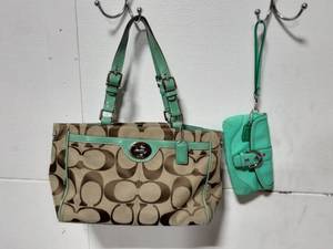 COACH Signature Handbag & Wristlet