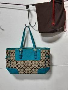 COACH Signature Handbag With Dust Cover