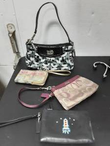Small COACH Purse & 3-COACH Wallets