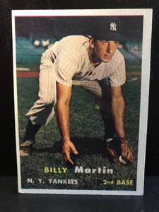 lot 2 image: 1957 Topps Billy Martin