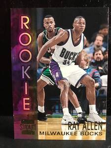 lot 12 image: Ray Allen 1997 Topps Stadium Club RC