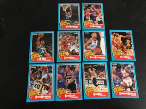 lot 22 image: 1990 Fleer Rookie Sensation Complete 10 Card Set - David Robinson, Tim Hardaway