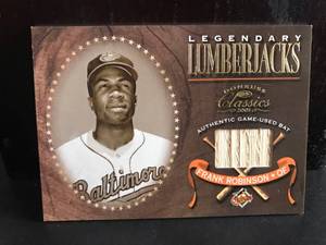 lot 25 image: Frank Robinson 2001 Donruss Classics Game-Used Bat Card