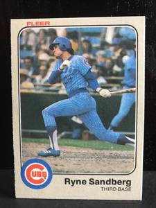 lot 28 image: Ryan Sandberg 1983 Fleer RC