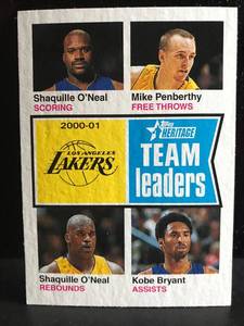 lot 30 image: Kobe Bryant, Shaquille ONeal 2002 Topps Heritage Team Leaders