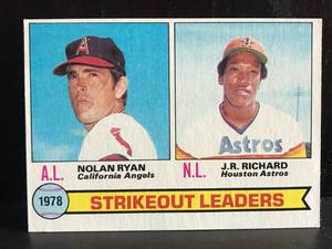 lot 40 image: Nolan Ryan 1979 Topps Strikeout Leaders