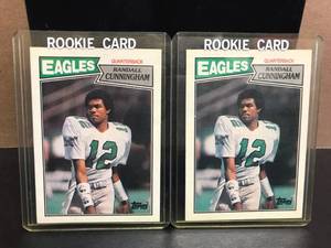 lot 61 image: Randall Cunningham 2 1987 Topps RCs