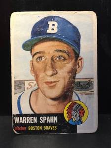 lot 80 image: Warren Spahn  1953 Topps