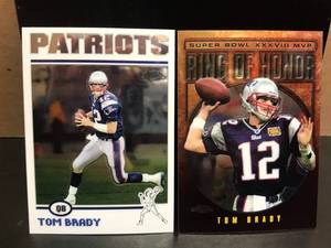 lot 84 image: 2 Tom Brady 2004 Topps Chrome Cards