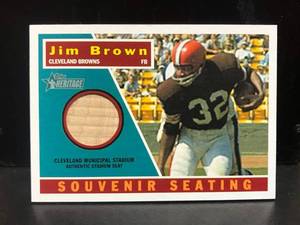 lot 85 image: Jim Brown 2001 Topps Souvenir Seating Card