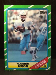 lot 92 image: Warren Moon 1986 Topps