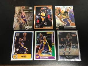 lot 98 image: 6 Different Kobe Bryant Cards