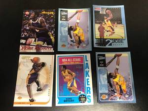 lot 99 image: 6 Different Kobe Bryant Cards