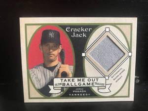 lot 122 image: Jorge Posada 2005 Cracker Jack Game-Worn Jersey Card