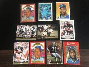 lot 128 image: 10 Different Bo Jackson Cards