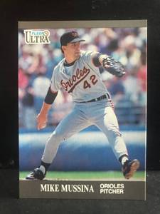 lot 140 image: Mike Mussina 1991 Fleer Ultra RC