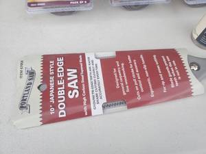 lot 7 image: (4) Brand New Sanding Tubes & Double Sided Woodworking Saw