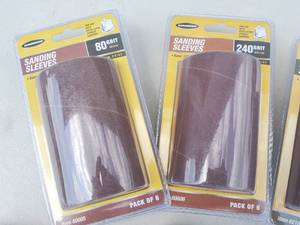 lot 11 image: (4) Brand New Sanding Barrels & Woodworking Clamp Lot